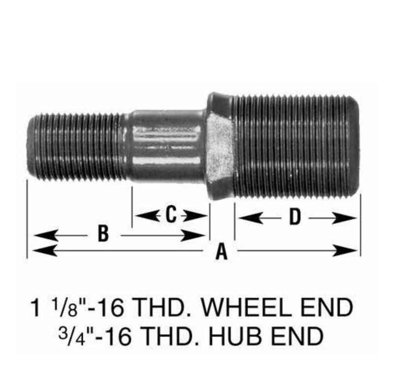 RIGHT HAND WHEEL STUD | E-3723-R Euclid