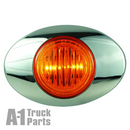 2-LED Oval Yellow Marker/Clearance Light with Bezel for Surfance Mount, 12V | Optronics 00212235P