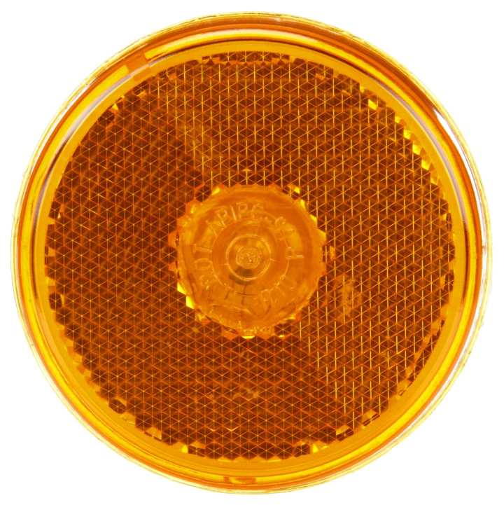 10 Series Incandescent Yellow 2.5" Round Marker Clearance Light, PL-10 Connection & Grommet Mount | Truck-Lite 10205Y3