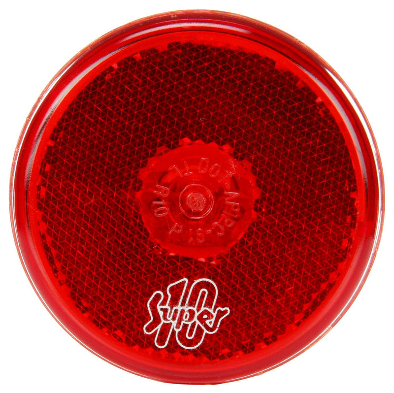 Super 10 Red Incandescent 2.5" Round Marker Clearance Light, PL-10 & Grommet Mount | Truck-Lite 10208R