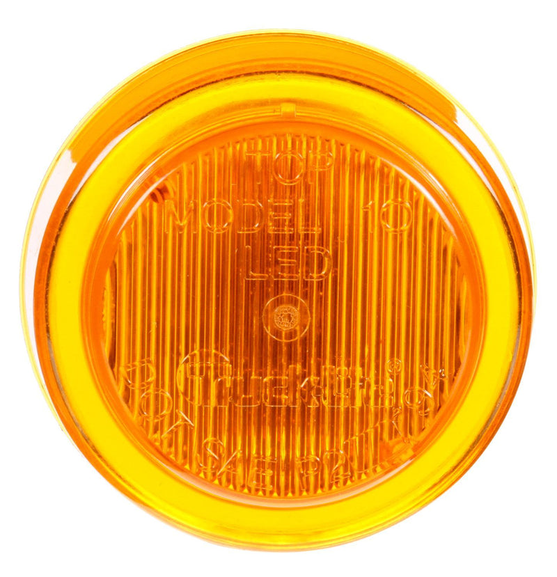 10 Series Yellow LED 2.5" Round Marker Clearance Light, Fit 'N Forget Connection | Truck-Lite 10250Y