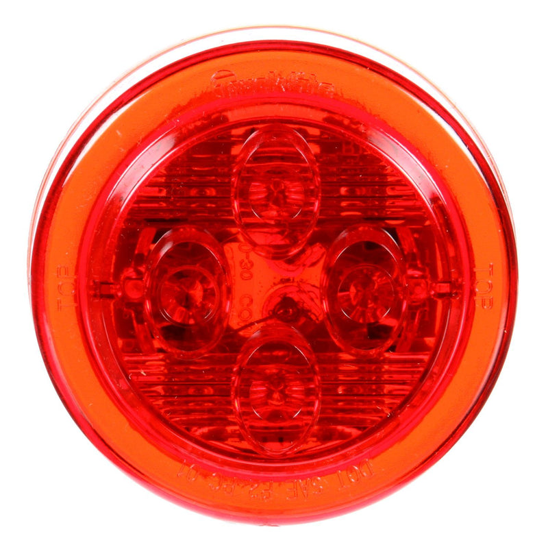 10 Series Low Profile Red 2.5" Round Marker Clearance Light, PL-10 & Grommet Mount | Truck-Lite 10286R