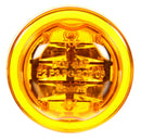 10 Series High Profile Yellow LED 2.5" Round Marker Clearance Light, Fit 'N Forget M/C & Grommet Mount | Truck-Lite 10375Y