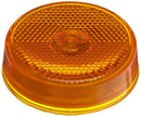 Signal-Stat LED Yellow Round 12-LED Marker Clearance Light, P-10 Connection and Grommet Mount | Truck-Lite 1050A3