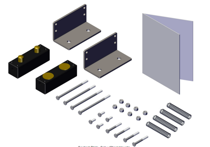 6 Gauge Contact Plate Set w/ Steel Mounts | 10620 Roll-Rite