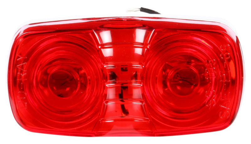 Signal-Stat Red Incandescent 2"x4" Rectangular Marker Clearance Light, Hardwired & 2 Screw Mount | Truck-Lite 1211