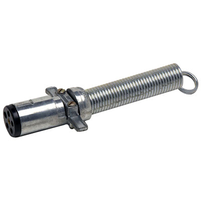 6 Pole Electrical Trailer Plug with Steel Spring Protector | Cole Hersee 1254BX
