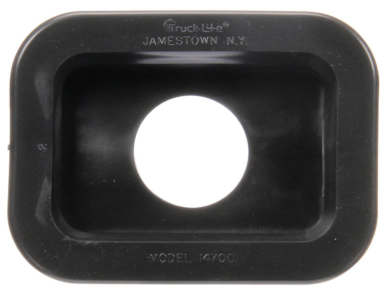 Rectangular Black PVC Grommet w/ Open Back for 14 Series & 2.5" x 3.5" Lights | Truck-Lite 14701