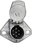 7-Way Split Pin Socket w/ 2 Hole Mount | Phillips Ind. 15-720
