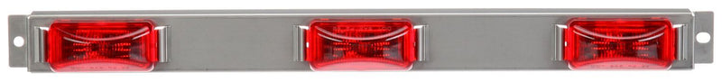 3 Light Red Identification Light Bar for 2 Screw Bracket Mount, PL-10 Connection | Truck-Lite 15050R