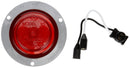 10 Series Red LED 2.5" Round Marker Clerance Light Kit, Gray Polycarbonate Flange Mount | Truck-Lite 15051R