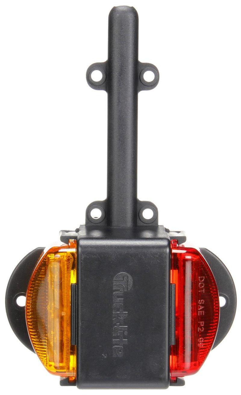 15 Series Left Hand Side Red/Yellow Dual Face LED Marker Clearance Light, PL-10 & ABS Bracket Mount | Truck-Lite 15417