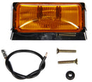 15 Series Yellow Incandescent 1"x2" Rectangular Marker Clearance Light, .156 Bullet Hot Wire & ABS Bracket Mount | Truck-Lite 15506Y