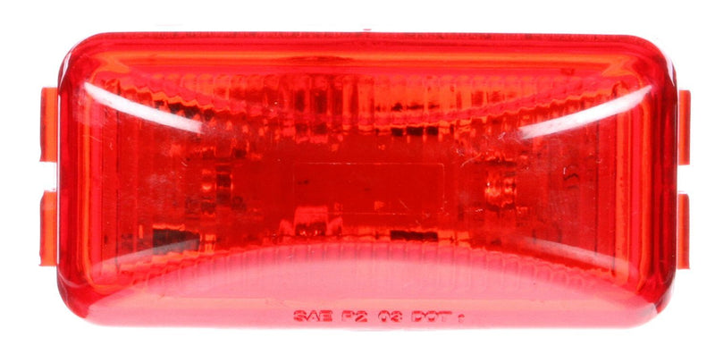 Signal-Stat Red LED 1"x2" Rectangular Marker Clearance Light, PL-10 & Grommet Mount | Truck-Lite 1560