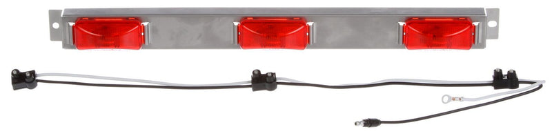 15 Series Red Incandescent Identification Bar with 3 Lights, PL-10 & Bracket Mount | Truck-Lite 15741R