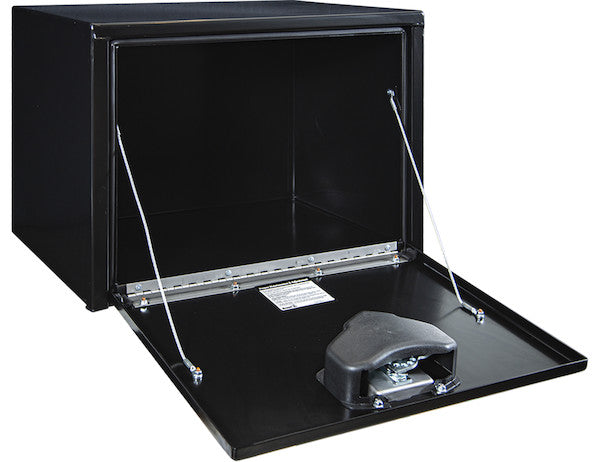 18" x 18" x 24" Black Steel Underbody Truck Box With Paddle Latch | Buyers Products 1702300