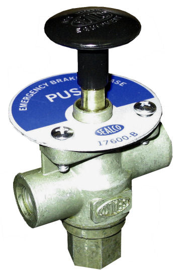 Emergency Brake Release Manual Push Pull Control Valve, Three Hole Panel Mounted | Sealco 17600B