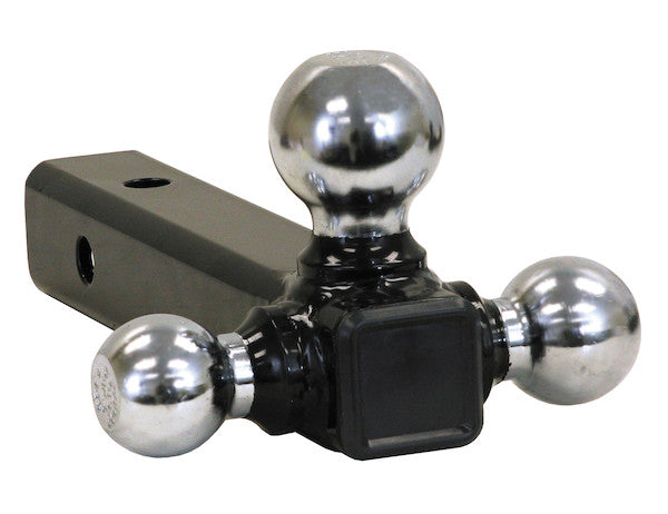 Tri-Ball Hitch Solid Shank With Chrome Balls | Buyers Products 1802205
