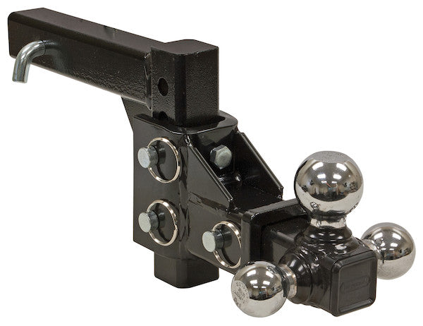 Adjustable Tri-Ball Hitch Solid Shank With Chrome Balls | Buyers Products 1802225