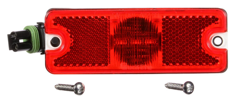 18 Series Red LED 2"x5" Marker Clearance Light, Hardwired & 2 Screw Mount | Truck-Lite 18070R