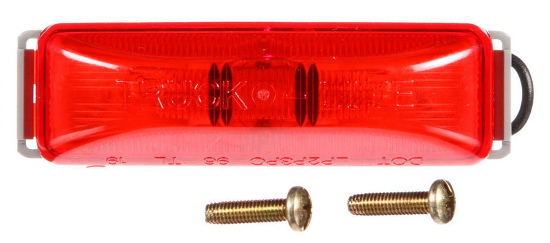 19 Series Red Incandescent Rectangular Marker Clearance Light, Hardwired & 2 Screw Mount | Truck-Lite 19002R