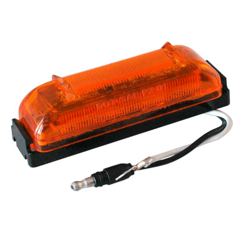 19 Series Yellow 1"x4" Rectangular Marker Clearance Light, Fit 'N Forget & Bolt-On Mount | Truck-Lite 19032Y