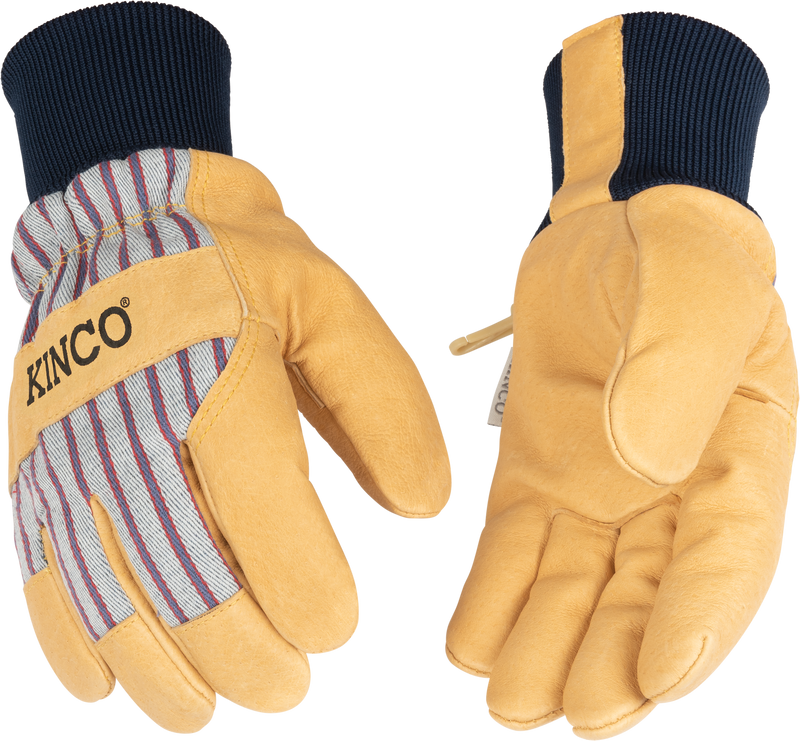 Lined Premium Grain Pigskin Palm Cold Weather Work Gloves with Knit Wrist | 1927KW Kinco