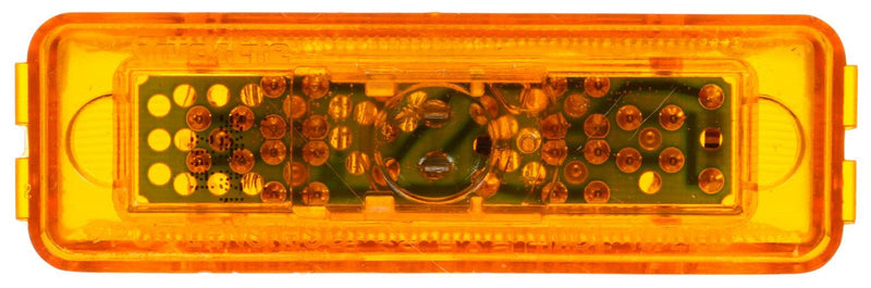19 Series Yellow LED 1"x4" Rectangular Marker Clearance Light, Fit 'N Forget M/C & Bracket Mount | Truck-Lite 19375Y