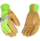 Lined Hi-Vis Green Grain Pigskin Palm with Knit Wrist | 1939KW Kinco