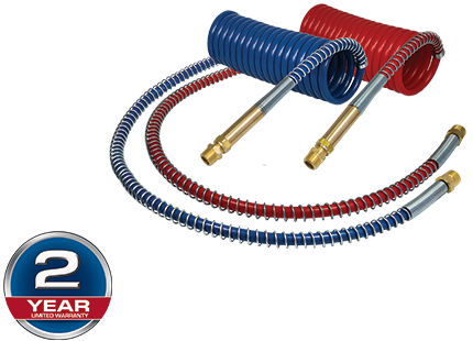 15 FT Blue and Red Industry Grade Aircoil Set with Brass Handles | Tectran 17215-40H