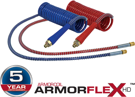 15 FT ARMORFLEX-HD Air Brake Air Coil Red and Blue Set | Tectran 17A15-40H