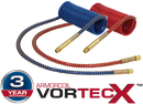 15 FT Blue and Red VORTECX Aircoils Set with Brass Handles | Tectran 17B15H