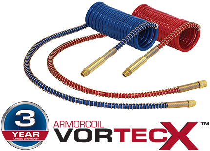 15 FT Blue and Red VORTECX Aircoils Set with Brass Handles | Tectran 17B15H