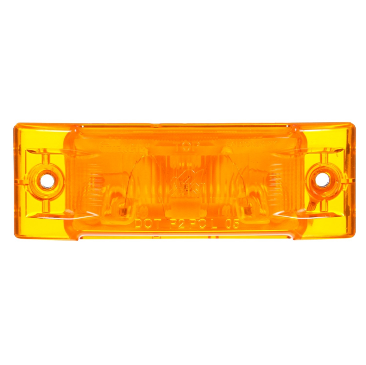 Super 21 Incandescent Yellow 2" x 6" Rectangular Marker Clearance Light Kit, Super 21 Plug & 2 Screw Mount | Truck-Lite 21001Y3