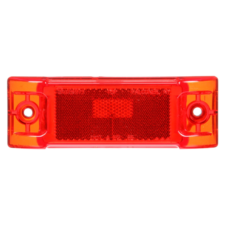 Super 21 Incandescent Red 2" x 6" Rectangular Marker Clearance Light, 2 Screw Mount | Truck-Lite 21002R3