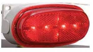200 Series Clearance or Marker Lamp w/ Red Reflective Lens - 4" Male Plug Single Contact | 211214 Betts Lighting