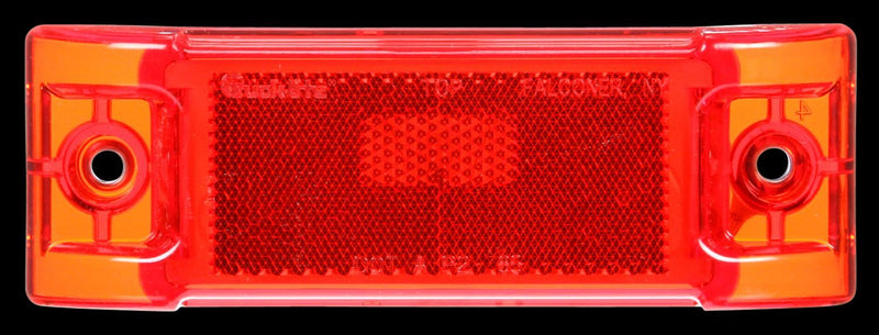 Super 21 Red Incandescent Rectangular Marker Clearance Light, Super 21 Plug & 2 Screw Mount | Truck-Lite 21201R