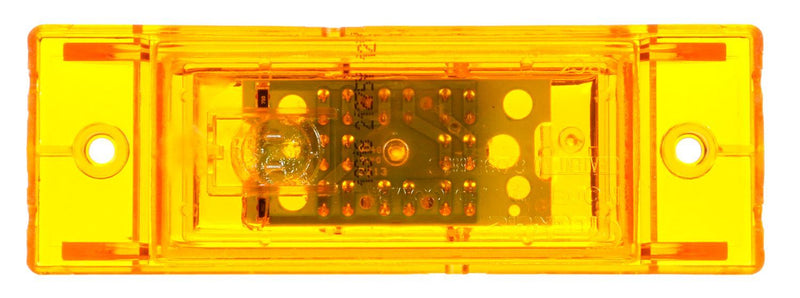 21 Series Yellow LED Rectangular Marker Clerance Light, Fit 'N Forget M/C & 2 Screw Mount | Truck-Lite 21275Y