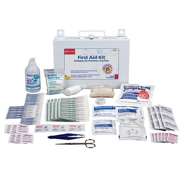 110 Piece Bulk First Aid Kit w/ CPR Shield | 224FAC Logistics Supply