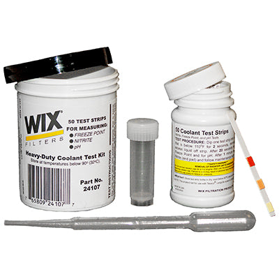 Coolant Test Kit for Standard Service Coolant (Contains 50 test strips, syringe, index reference chart)  | 24107 WIX