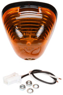 25 Series Yellow Incandescent Mini Aerodynamic 3"x4" Triangular Marker Clearance Light, 2 Stud Mount | Truck-Lite 25062Y