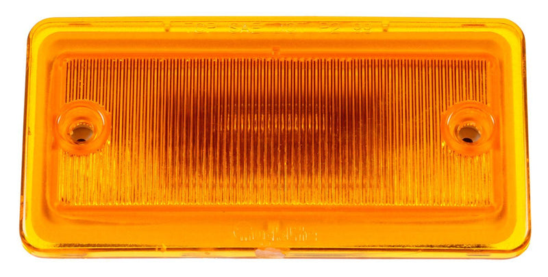 25 Series Yellow LED 2"x5" Rectangular Marker Clearance Light, Hardwired & 2 Screw Mount | Truck-Lite 25250Y