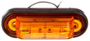23 Series Yellow Incandescent 1"x4" Oval Marker Clearance Light, Hardwired w/ 2 Screw Mount | Truck-Lite 26310Y