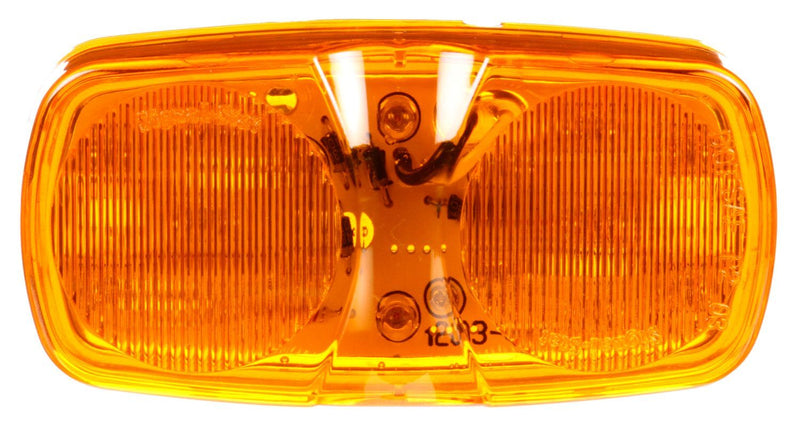 Signal-Stat Yellow LED 2"x4" Rectangular Marker Clearance Light, Hardwired & 2 Screw Mount | Truck-Lite 2660A