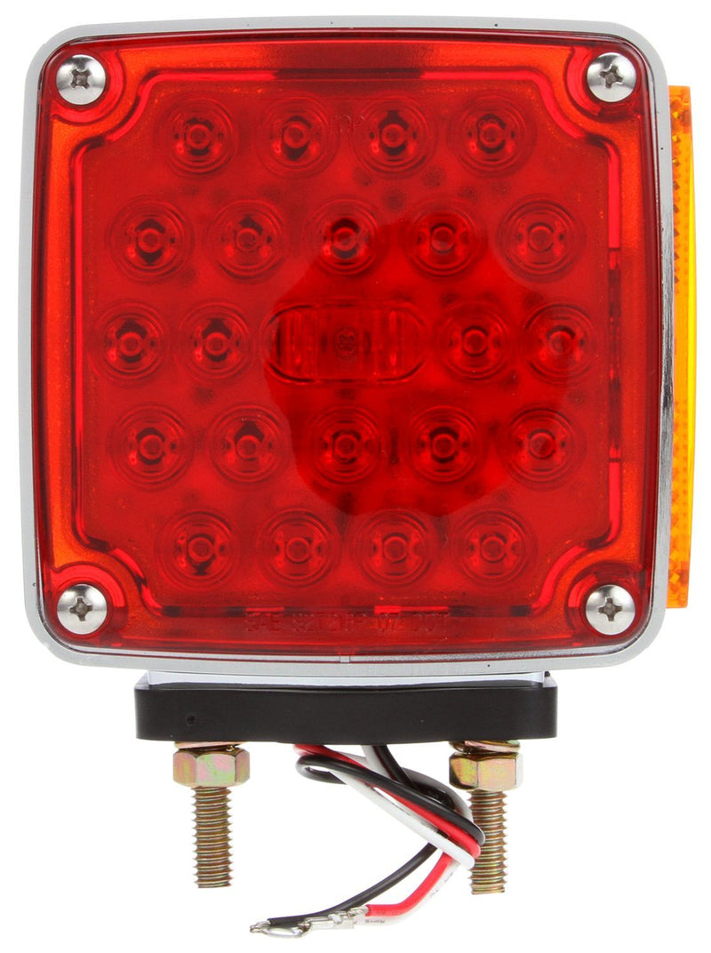 Signal-Stat Red/Yellow LED Dual Face Pedestal Light, 2 Stud & 3 Wire | Truck-Lite 2758