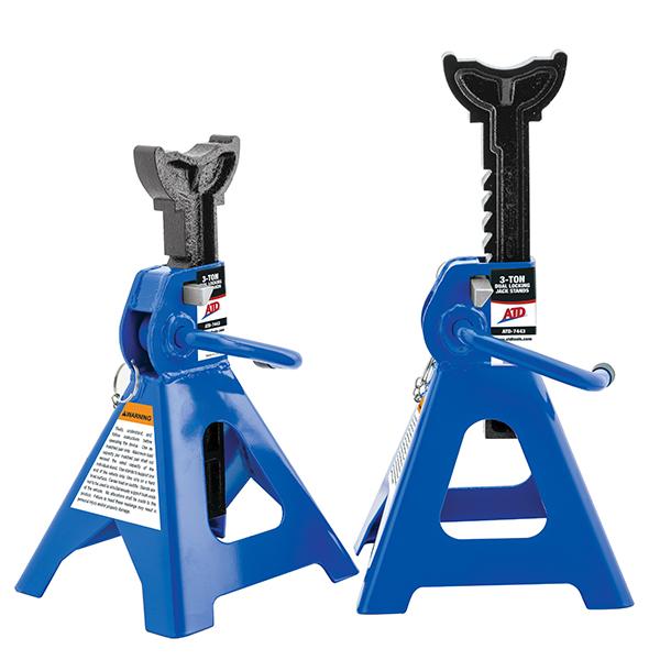 3-Ton Double Lock Ratchet Style Jack Stands | 7443A ATD Tools