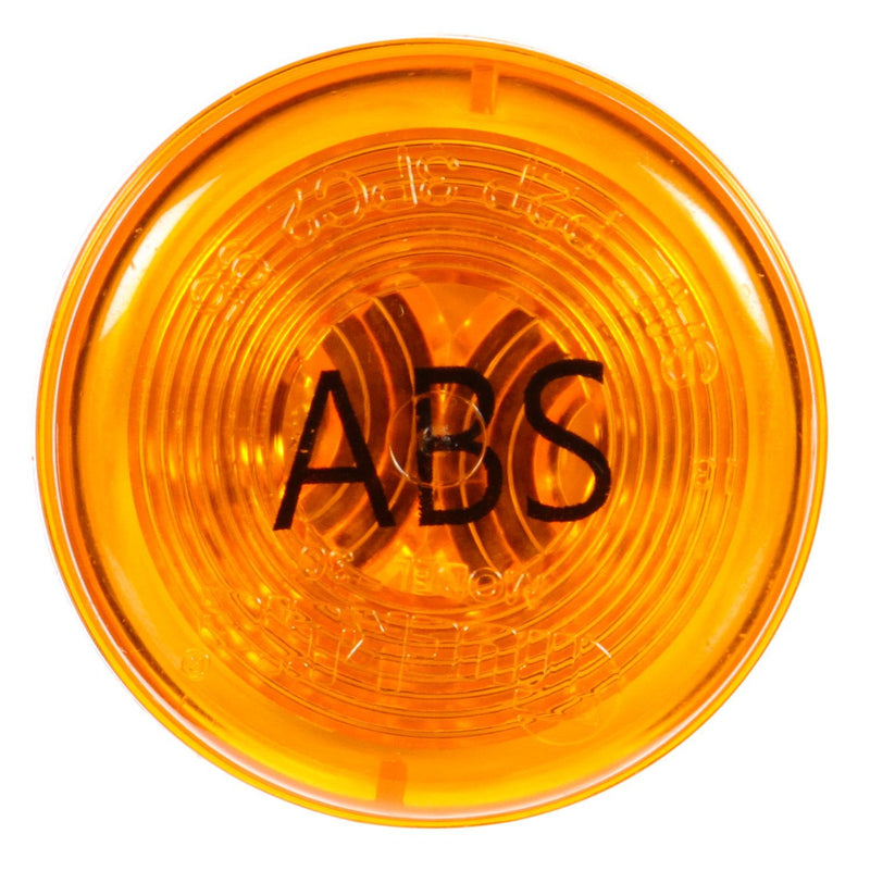 30 Series Yellow Incandescent 2" Round Marker Clearance Light, PL-10 & Grommet Mount | Truck-Lite 30257Y