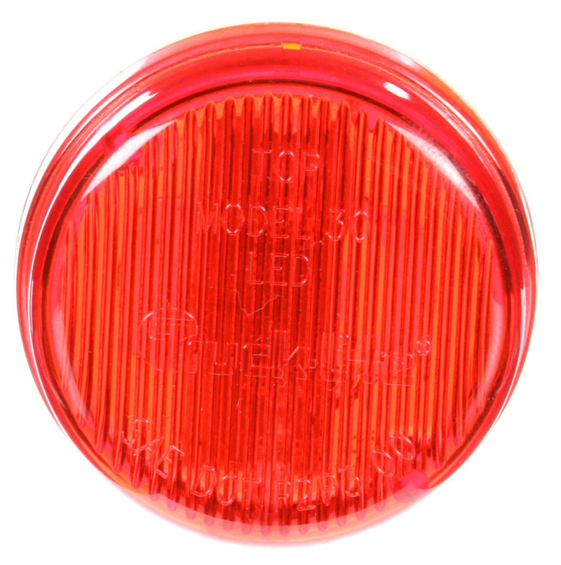 30 Series Low Profile Red 2" Round Marker Clearance Light, Fit 'N Forget M/C & Grommet Mount | Truck-Lite 30270R