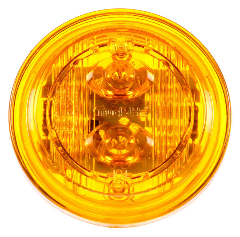 30 Series Low Profile Yellow 2" Round Marker Clearance Light, Fit 'N Forget M/C & Grommet Mount | Truck-Lite 30385Y