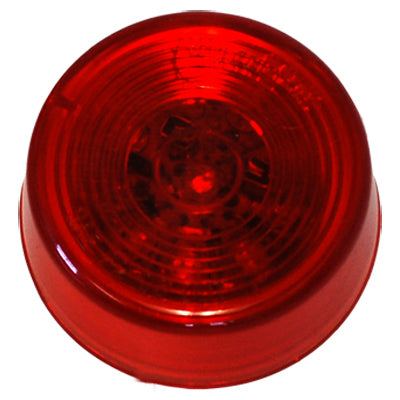 Signal-Stat Red 2" Round Marker Clearance, PL-10 Connection & Grommet Mount | Truck-Lite 3050